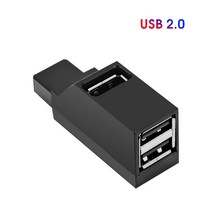3 포트 USB 분배기 허브 3.0/2.0 미니 고속 PC 노트북 U 디스크 카드 리더 휴대 전화 멀티포트 C타입, [01] USB 2.0