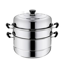 편백나무찜기 만두 냄비찜 잘못한 녹강 가마솥 다층 철근 냄비두께 가정용 40CM빅사이즈 찜냄비 녹슬지않는 다만, T02-3단, C02-28cm두꺼운