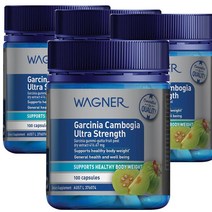 와그너 Wagner Garcinia 가르시니아 울트라 스트렝스 5000 100캡슐, 4팩