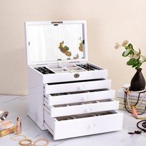 엔티크한 쥬얼리 보석함 고급원목 보물궤짝 5단장