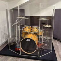 드럼 방음막 아크릴 투명가림판 접이식 흡음 스크린, 5막 600x1200mm