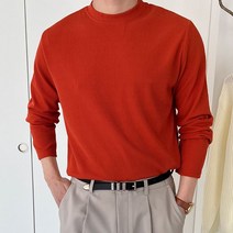 게리오 구김없는 아스틴 스판 골지 긴팔 티셔츠