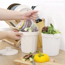 자취생 원룸 미니 음식물 쓰레기통 1L 씽크대 자취용품 수거함 주방, 색상, 그레이