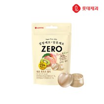 롯데 제로 후르츠 젤리 52g 피치앤키위 무색소 무설탕, 1개