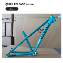 자전거프레임 BOARSE-하드 테일 MTB 프레임 퀵 릴리스 AM 산악 자전거 26 27 5 인치 알루미늄 합금 높이 155-188cm 초경량 컬러풀, Blue-Quick Release