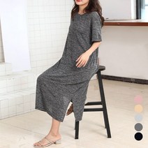 빅사이즈(55-120까지) 여성 보카시 스판 반팔 롱 원피스 여름 홈웨어 잠옷 파자마