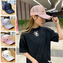 반짝이펄 여름 메쉬볼캡 여행 캐주얼 M야구모자