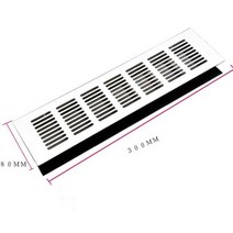 환기커버 욕실환풍기 합금 직사각형 에어 벤트 그릴 캐비닛 옷장 찬장 수경법 팬 루버 홈, 80x300mm