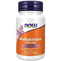 NOW Supplements 나토키나제 100mg 2000FUs 60베지 캡슐, 60 Count (Pack of 1)