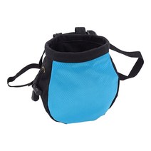 초크백 2개 세트 실내 클라이밍 암벽 등반 장비 등산 볼더링 초크 쵸크 백 백 no-leak drawstring 마그네시아 자루 체조 용 조절 가능한 벨트 포함, 푸른
