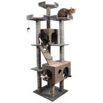 펫모닝 직조 캣타워(PMC-CF285-2), 상세페이지 참조, 블랙+브라운, 상세페이지 참조