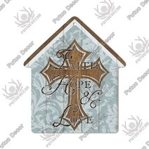 Putuo Decor Jesus Plaque Small House Sign Lord Wooden Hanging Family 장식 교회 벽, 20 HP0116_01 6.3x5.5inch