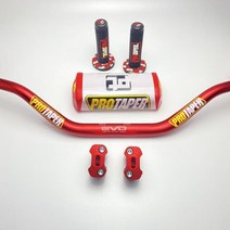 카본불혼바 자전거불혼바 드롭바 핸들바 프로 테이퍼 팩 팻 바 1-18quot 먼지 핸들, 4piece-a-red-pro