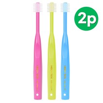 메가텐 럭스360 키즈 아기 유아칫솔 2p, 2단계 퍼플, 1단계 블루