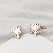 넥타이핀 넥타이클립 남성용 알바니아어 이글 커프스 단추 맞춤형 매력 프랑스 셔츠 스테인레스 스틸 쥬얼