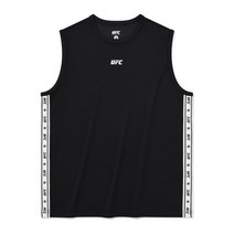 UFC SPORT UFC 플라이 릴렉스핏 메쉬 슬리브리스 블랙 U4SLU2302BK