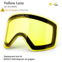 스키 보드 고글 바이크 성인용 스노우보드 자석 이중 편광 렌즈 남녀 공용 UV400 스노우, 29.Yellow lens