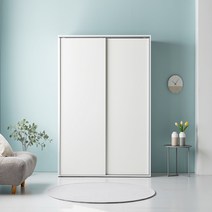[퍼니럭스] 리브 1100 슬라이드 옷장 (일반형) A타입 5컬러, 리브 1100 일반형(A) - 화이트