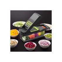 다기능 과일 야채 커터 슬라이서 강판 슈레더 플라스틱 드레인 바구니 8 In 1 주방 액세서리, gray