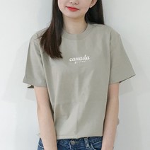 [여성반팔티여자레터링티] 네모엔룩 여성용 컬러레터링 라운드넥 반팔 티셔츠