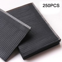 250/125/pcs 블랙 문신 청소 물티슈 패드 일회용 치과 피어싱 턱받이 방수 시트 종이 액세서리, [16] 250pcs bla