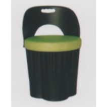 식당 업소 영업용 플라스틱 인테리어 칼라 클로버 공간수납등받이있는의자 블랙몸체, 4.등받이있는의자(블랙몸체) 그린방석, 1개