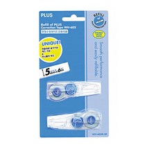 플러스 수정테이프 리필 WH-605R 2p, 혼합 색상, 40개입