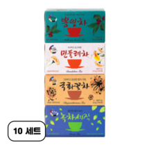 다예 맛있는 꽃잎차 모음, 뽕잎차 + 민들레차 + 국화꽃차 + 녹차, 10세트
