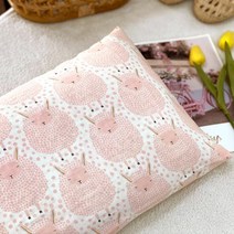 대폭 면100% 워싱 이중거즈 요루거즈 거즈 천 원단 양한마리 2color, 핑크