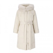 VISITINNEWYORK 후드 퍼 벨티드 롱 패딩VYCDO41 VYCDO41