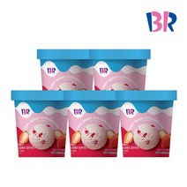 [배스킨라빈스] 베리베리 스트로베리 딜라이트 아이스크림 474ml 5개, 단품