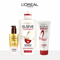 로레알파리 엑스트라 오디네리 오일인크림 리치+토탈리페어 샴푸+헤어팩, 크림100g+샴푸450ml+헤어팩170ml