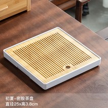 우드 차상 차판 퇴수기 트레이 원목 나무 대나무 전통 다기 다도 용품 세트, 단일사이즈, 초여름 무거운 대나무, 초여름