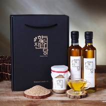 [참다올] 명품 고창참기름 300선물세트 1호(참기름300ml 들기름300ml 볶은참깨80g)