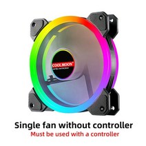 호환 컴퓨터 부품 쿨러 PC 120mm 케이스 팬 냉각 냉각기 6PIN 조정 가능한 RGB Led 12cm 음소거 Ventilador 5V DC ARGB 속도 Aura Sync, CHINA_Single Fan | ARGB | as t