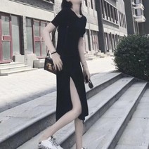 반팔 원피스 꾸안꾸 세련된 편한 옆트임