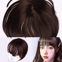 앞머리 정수리가발(초코브라운) 기성가발 정수리볼륨가발 잔머리가발
