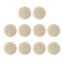 10pcs 라운드 패브릭 덮여 단추 바느질 20mm Cardmaking 스크랩북 공예, 베이지, 천