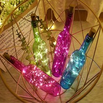KC인증 NK 반짝이 코르크 와이어 줄 전구 LED무드등 감성 조명 수유등 10구 20구 30구, 코르크와이어전구 20구 반짝이 무지개