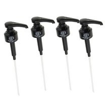 4 개 커피 1 리터 디스펜서 시럽 펌프 monin 시럽 10ml 주스 병 디스펜서 펌프 용 검은 액체 디스펜서, 검정