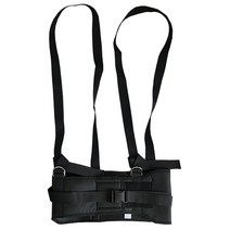 허리 골반 견인벨트 통증 요추견인기 스트랩 재활벨트, 블랙 이중 안전 벨트 + 암 패드