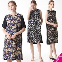 [KT알파쇼핑][홈쇼핑방송/르오트(LeOT)] 빈센트 프린트나염 인견 원피스-사이즈 66~99다양