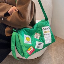 패딩 나일론 가방 캐주얼 크로스 백 숄더백