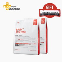 [마이펫닥터] 인섹트더제로 포 독 강아지 사료 곤충 피부 알러지 고단백 단일단백질 1kg 2ea (+스켈링츄1P증정), 1kg*2개