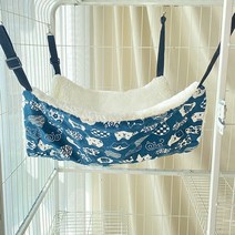 튼튼 원목 고양이 캣타워 캣폴 놀이터 우드 직조 운동기구 타워 스크래처, L-(58*48cm), 푸른 바탕에 흰 고양이【흰 솜털】