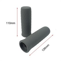 2pcs 전기 스쿠터 실리콘 핸들 바 커버 슬립 온 안티 진동 컴포트 핸들 바 그립 커버 segway ninebot max g30, 회색, 협력사, 02 Grey