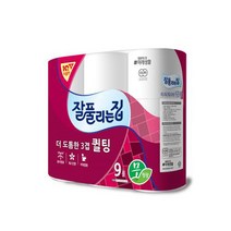 [UNIQ] 잘풀리는집 더도톰한 3겹 퀼팅화장지 9롤 재스민향 100% 무형광, 1개