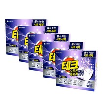 K마켓 4+1증정 물에녹는 시트세제 테크 찬물빨래 라벤더향 드럼 일반 겸용, 1세트