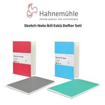 하네뮬레 스케치 & 노트 스케치북 다이어리 2권1팩 / 옵션선택, A4 레드/오렌지