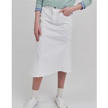 [LF] 헤지스레이디스 [20SS 헤지스 여성]에어로쿨 화이트 레터링자수 면혼방 스커트_HSSK0B207WT